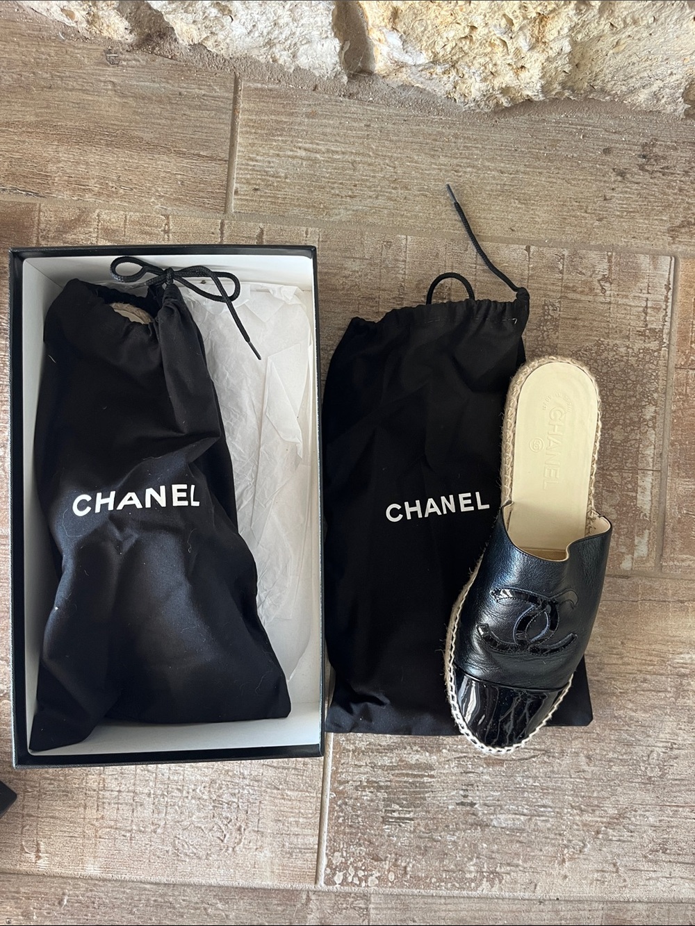 Chanel Black Espadrille Slip-On Shoes size 40 - Picture 7 of 7